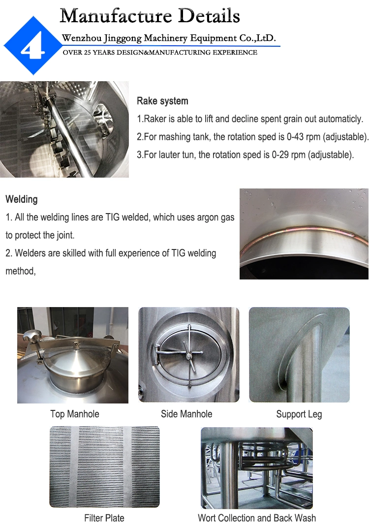 1000L Restaurant Electrical Beer Brewing Equipment