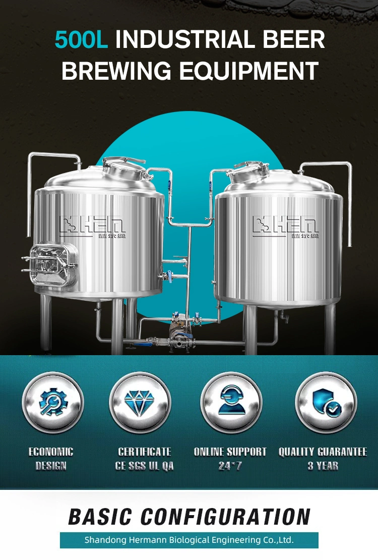 Craft Brewery Equipment Beer Brewing Equipment Microbrewery Brewhouse System 300L 500L 1000L 2000L