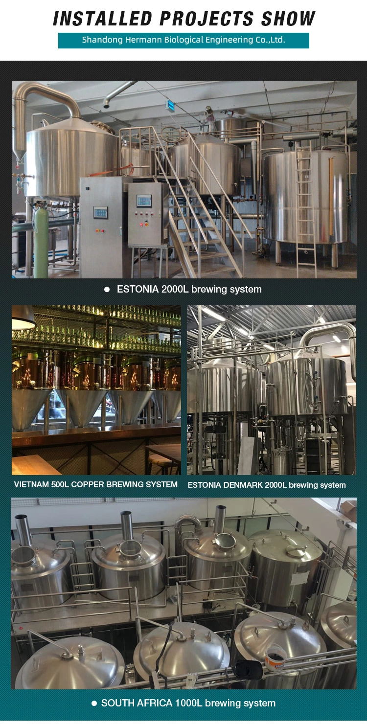100L 200L 300L 500L 700L 1000L 1bbl 2bbl 3bbl 5bbl Industrial Commerical Restaurant Pub Home Micro Craft Brewery Brewing System Turnkey Beer Equipment